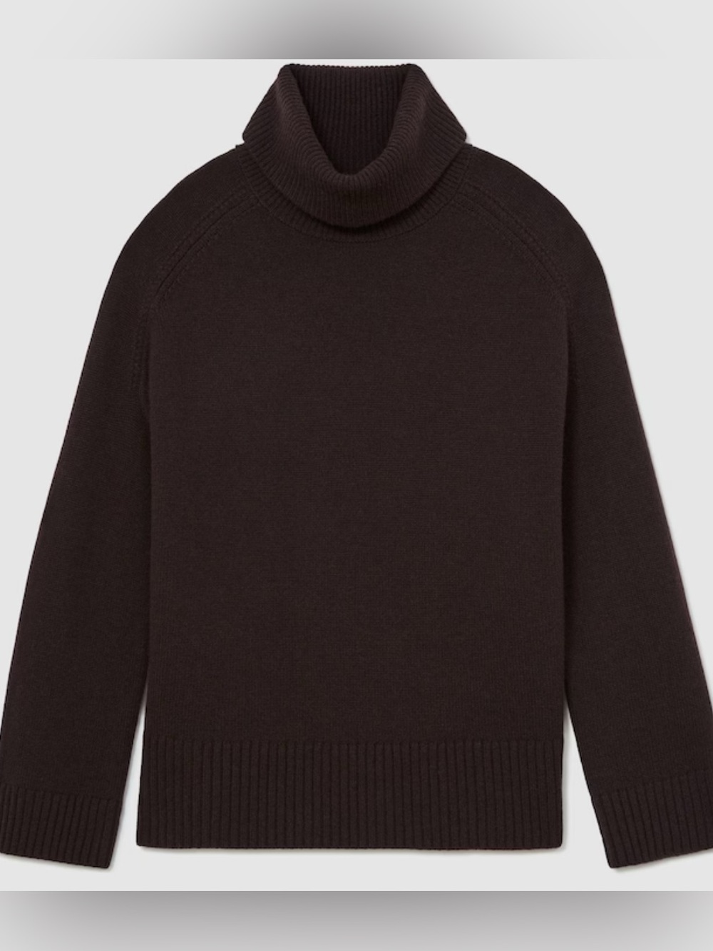 Reiss Eliza roll neck sweater jumper chocolate brown NWT - Picture 2 of 6